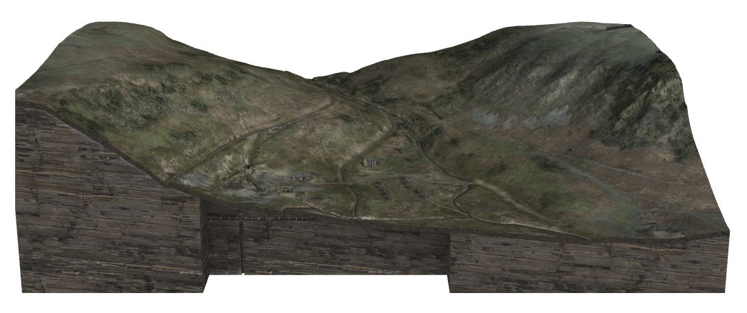 3d model of a mining landscape